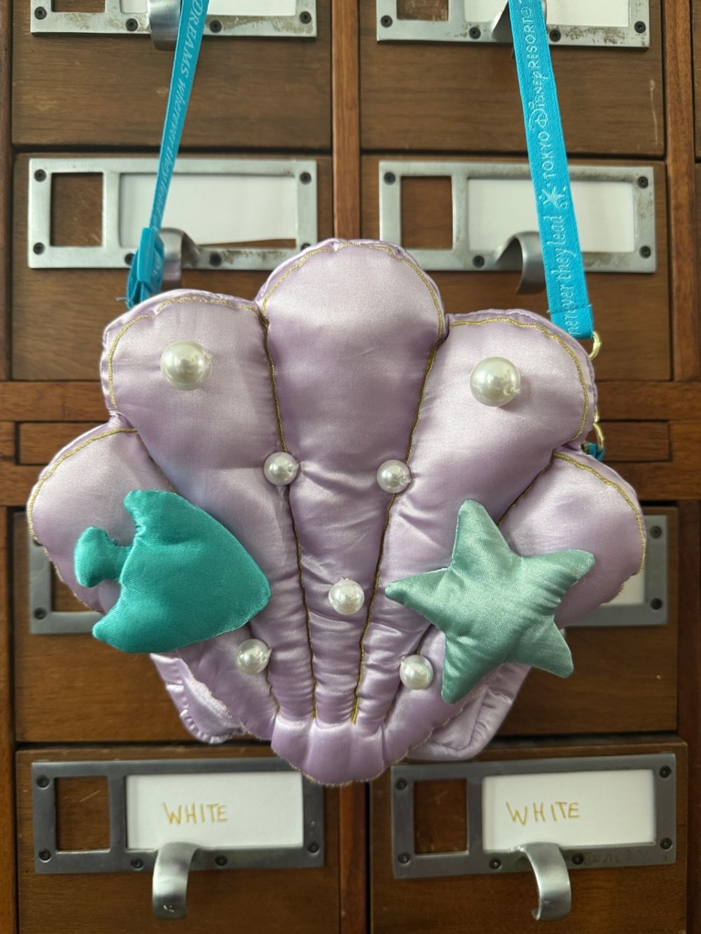Tokyo Disney Resort Ariel Little Mermaid Seashell Puffy Purse